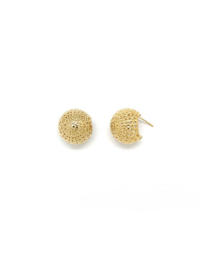 Créoles tressés forme dôme doré