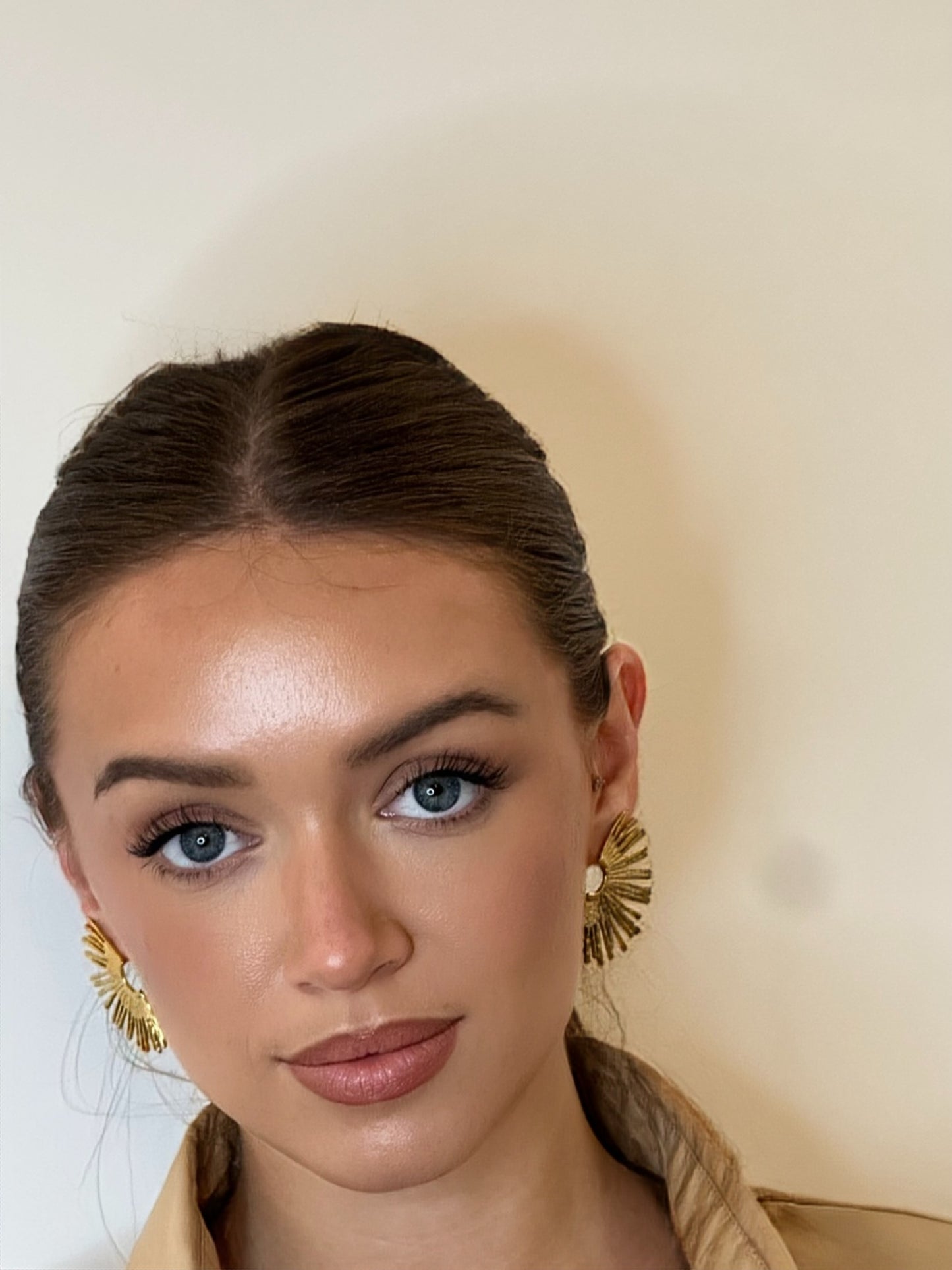 Boucles d'oreilles soleil doré S