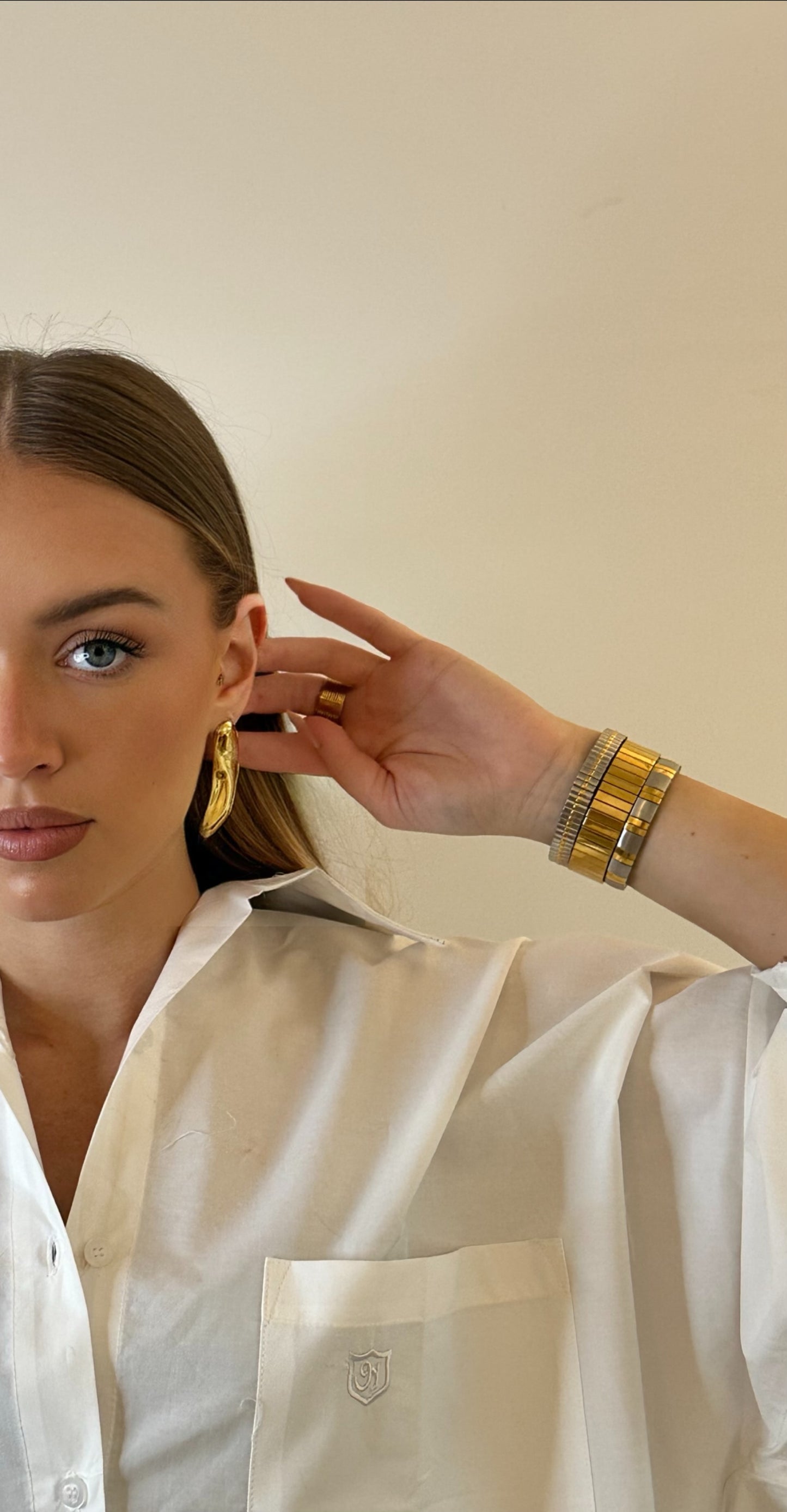 Bracelet élastique doré