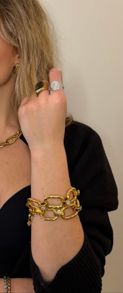 Bracelet chaîne maillon rectangle