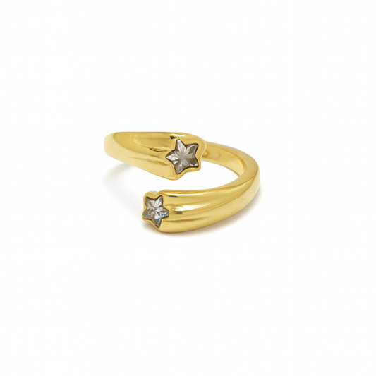 Bague ouverte 2 étoiles