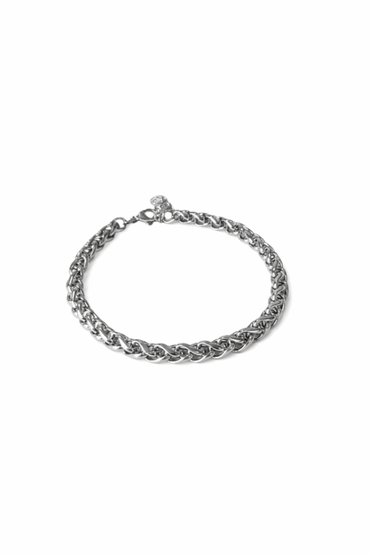 Chaîne maille palmier argenté