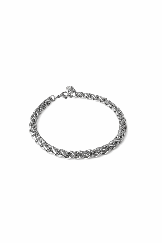 Chaîne maille palmier argenté