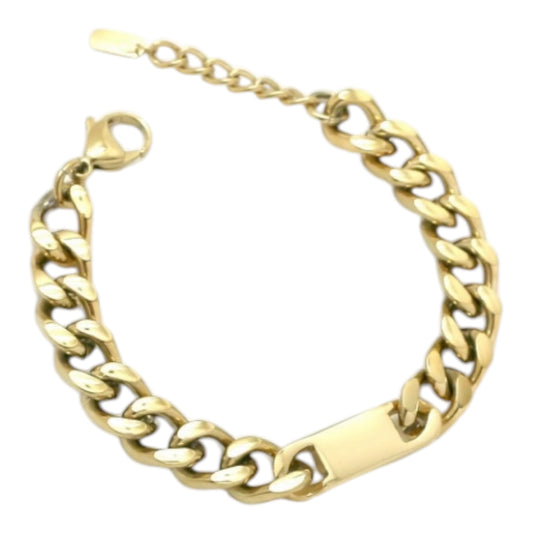 Bracelet gourmette doré